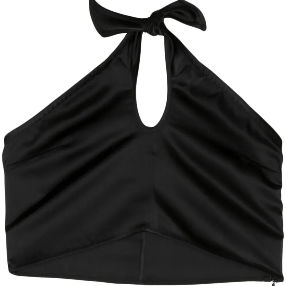 Атласный топ-бандо с узлом