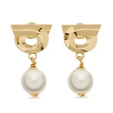Серьги Gancini с искусственным жемчугом