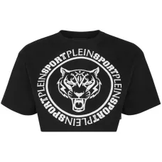 Укороченная футболка с логотипом