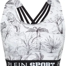 Укороченный топ с графичным принтом