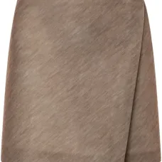 Меланжевая юбка мини асимметричного кроя Меланжевая юбка мини асимметричного кроя