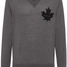 Джемпер тонкой вязки с V-образным вырезом