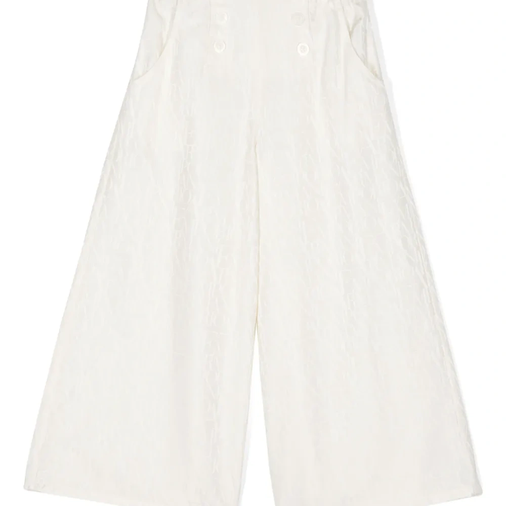 Широкие брюки с жаккардовым логотипом