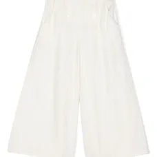 Широкие брюки с жаккардовым логотипом Широкие брюки с жаккардовым логотипом