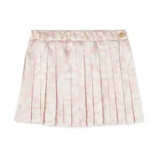 Плиссированная юбка мини с принтом Barocco