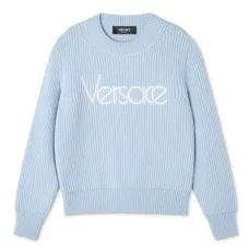 джемпер в рубчик с вышитым логотипом