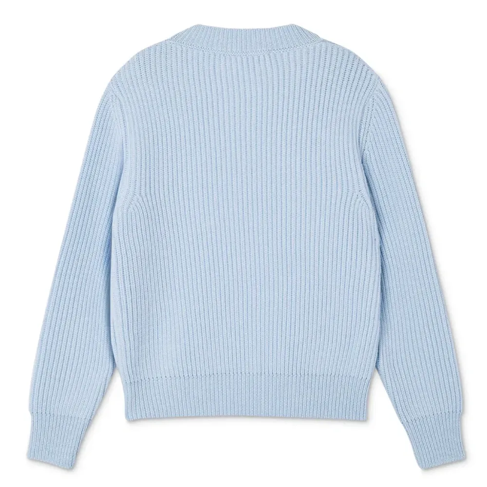 джемпер в рубчик с вышитым логотипом