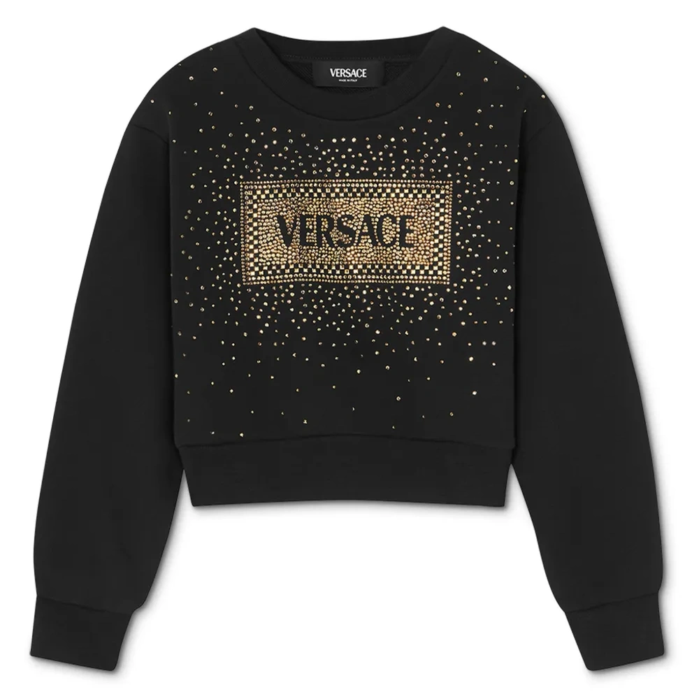 Толстовка с кристаллами и логотипом