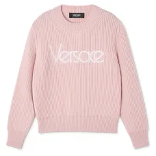 джемпер в рубчик с вышитым логотипом