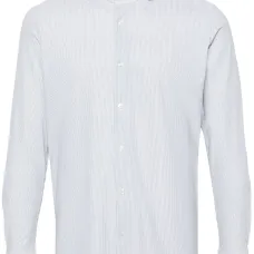 Полосатая рубашка с косым воротником