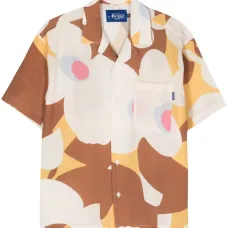 Рубашка с короткими рукавами и цветочным принтом