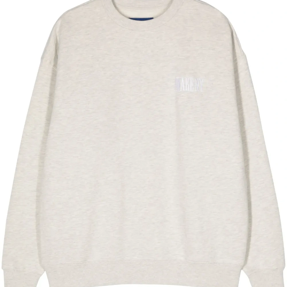 Меланжевая толстовка с вышитым логотипом