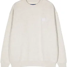 Меланжевая толстовка с вышитым логотипом