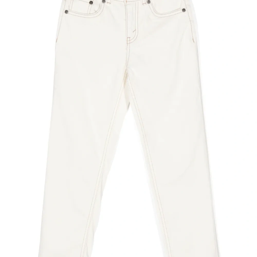 Зауженные джинсы с контрастной строчкой