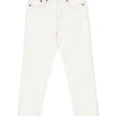 Зауженные джинсы с контрастной строчкой