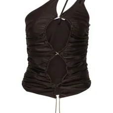 Топ асимметричного кроя с вырезами