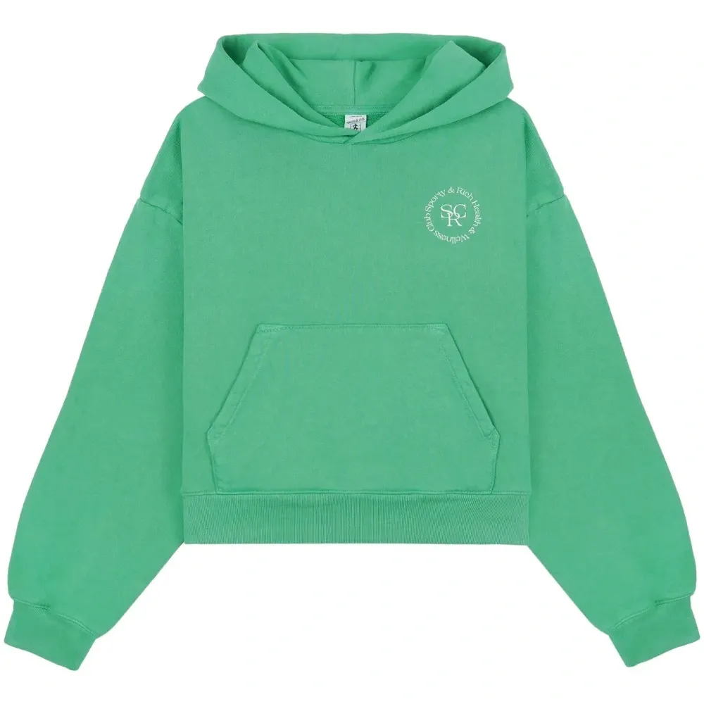 Укороченное худи с принтом SRHWC