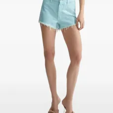 Шорты с пайетками и необработанным краем