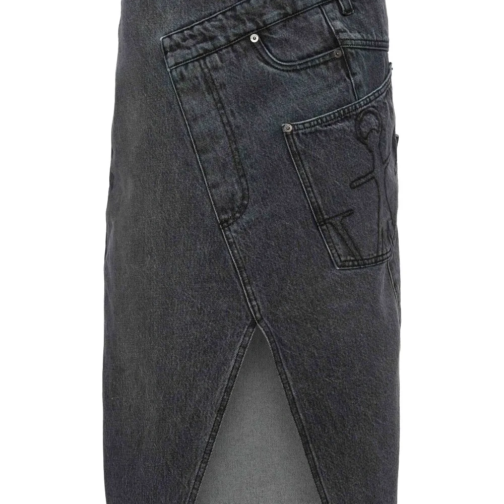 Джинсовая юбка миди