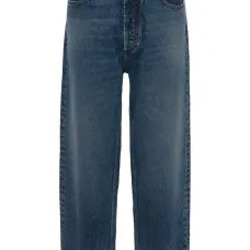 Укороченные джинсы прямого кроя