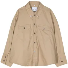 Поплиновая рубашка с длинными рукавами