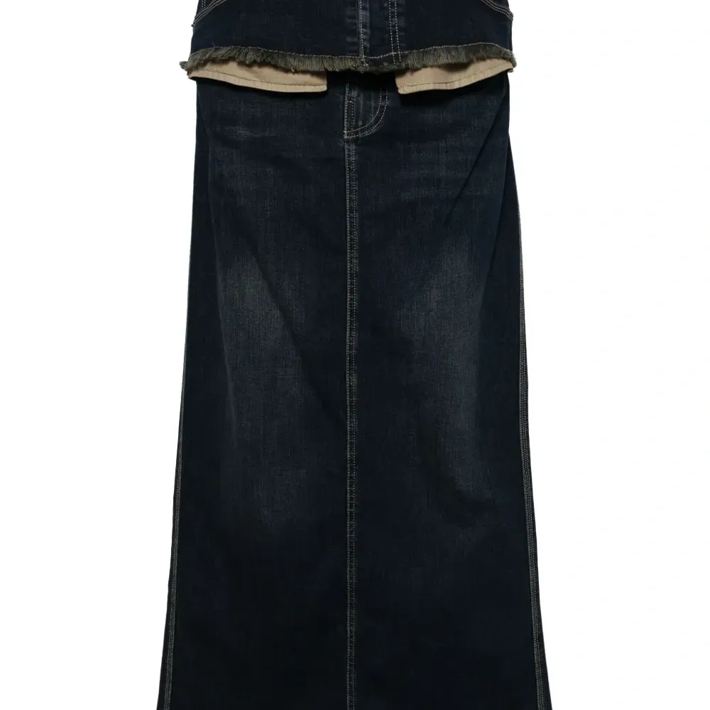 Многослойная джинсовая юбка