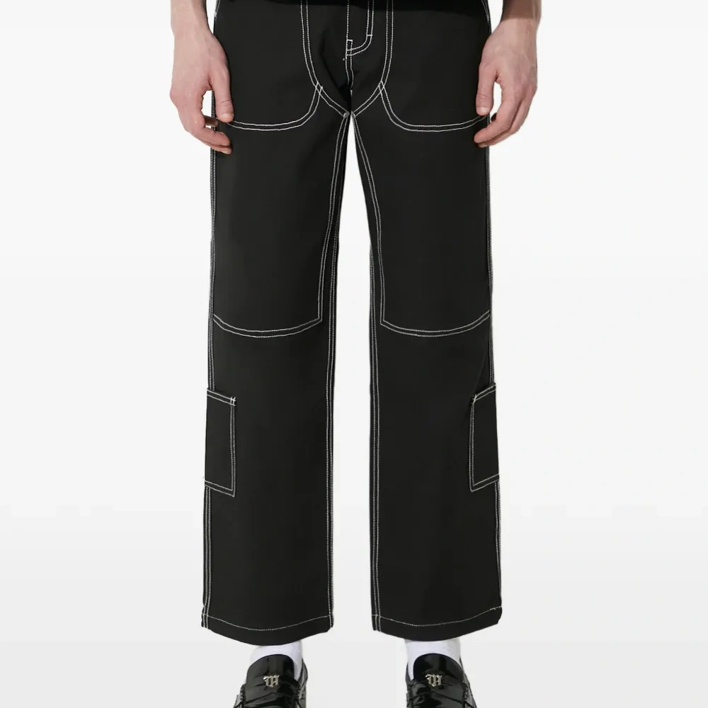 Брюки с нашивкой-логотипом