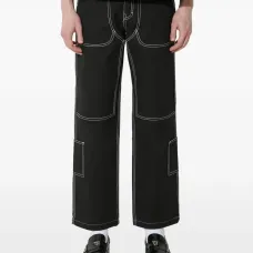 Брюки с нашивкой-логотипом