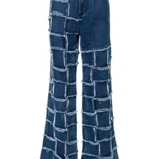 Широкие джинсы New Patchwork средней посадки