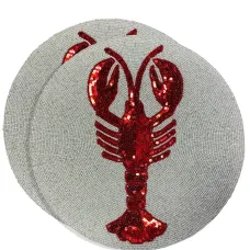 Набор Lobster из двух сервировочных салфеток из бисера