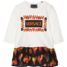 Платье с принтом и вставками