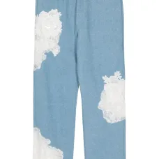 Джинсы с цветочным кружевом Джинсы с цветочным кружевом