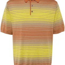 Полосатая рубашка поло из шерсти мериноса