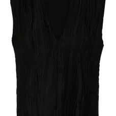 Плиссированная блузка без рукавов