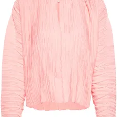 Плиссированная блузка с длинными рукавами