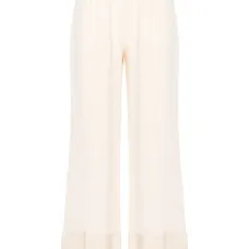 Креповые брюки прямого кроя