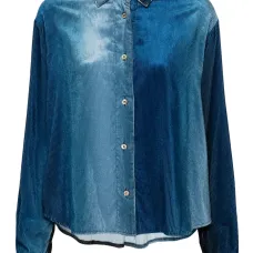 Вельветовая рубашка с эффектом градиента Вельветовая рубашка с эффектом градиента