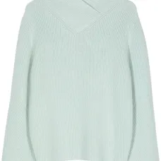 Джемпер крупной вязки с перекрестными ремешками Джемпер крупной вязки с перекрестными ремешками