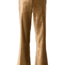 Бархатные брюки прямого кроя
