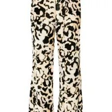 Бархатные брюки с абстрактным принтом