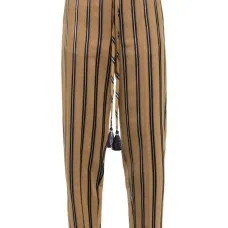 Зауженные брюки в полоску