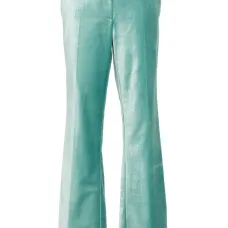 Велюровые брюки прямого кроя