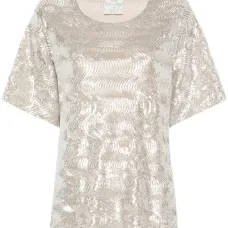 Блузка с короткими рукавами и пайетками Блузка с короткими рукавами и пайетками