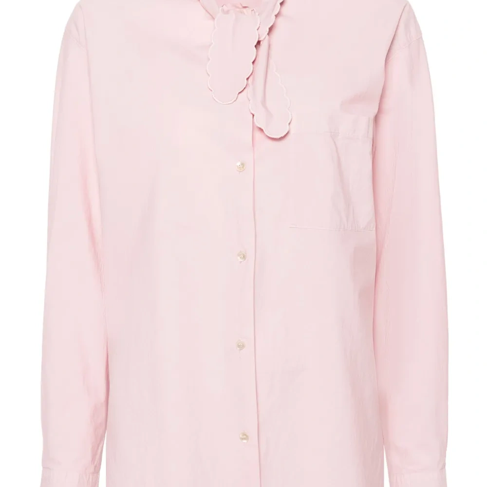 Поплиновая рубашка с бантом