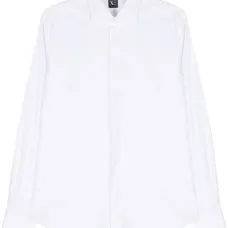 Поплиновая рубашка со срезанным воротником