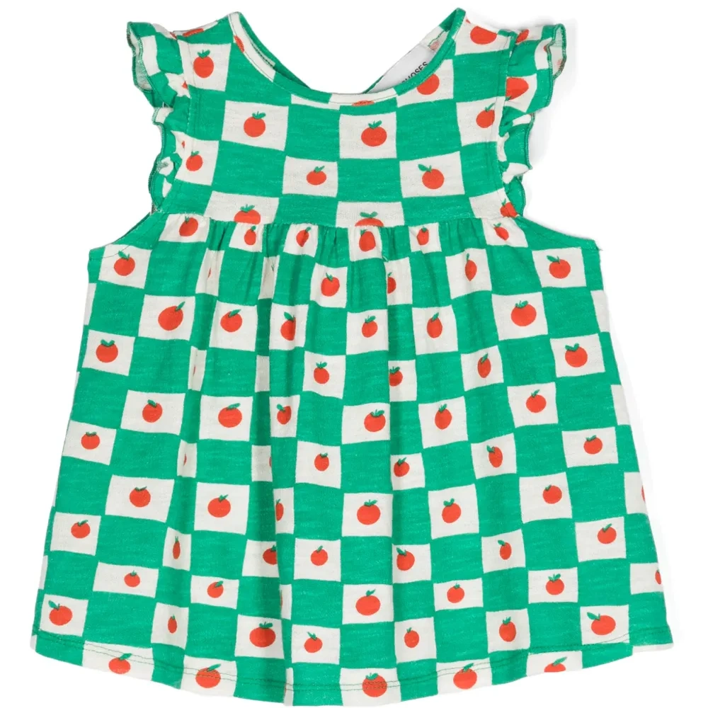 Платье из органического хлопка с принтом Tomato