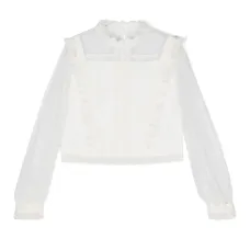 Сетчатая блузка с кружевом Сетчатая блузка с кружевом