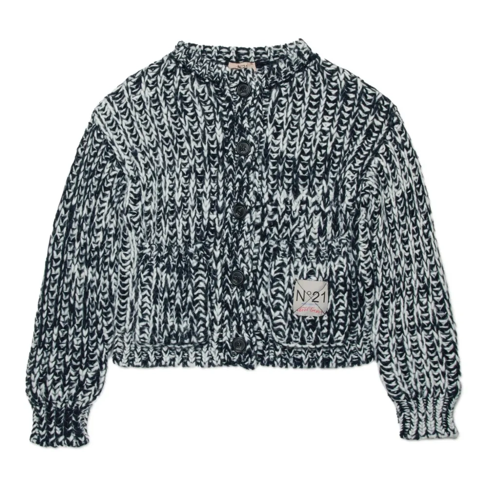 Кардиган крупной вязки с логотипом