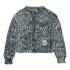 Кардиган крупной вязки с логотипом