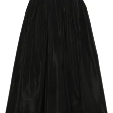 Юбка миди с контрастным поясом